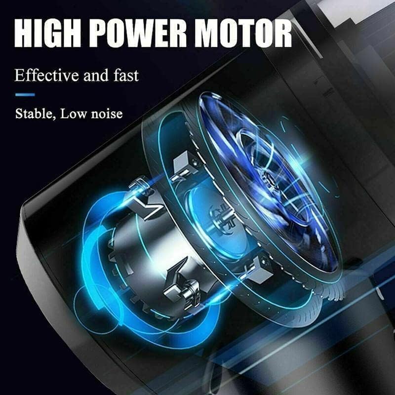 High power motor with blue glowing effect on a dark background