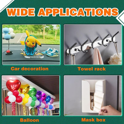 Product with wide applications including car decoration, towel rack, balloon display, and mask box.