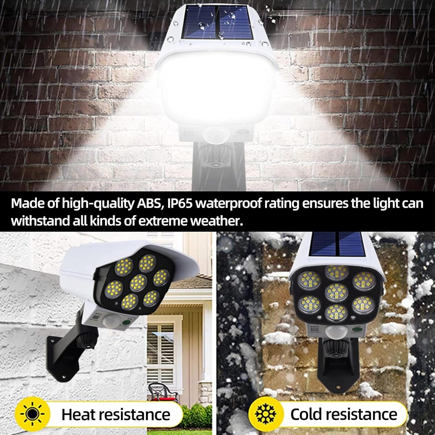 Solar Motion Sensor Light with Remote | Outdoor Security LED Light
